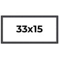 thumbnail image 1 of 33x15 Frame Black Real Wood Picture Frame Width 1.25 inches | Interior Frame Depth 0.5 inches |, 1 of 8