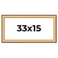 thumbnail image 1 of 33x15 Frame Gold Plein Aire Solid Wood Picture Frame Width 2 Inches | Interior Frame Depth 0.5, 1 of 8