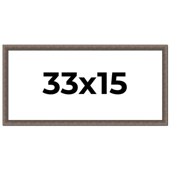 33x15 Frame Silver Real Wood Picture Frame Width 1.25 Inches | Interior Frame Depth 0.5 Inches |