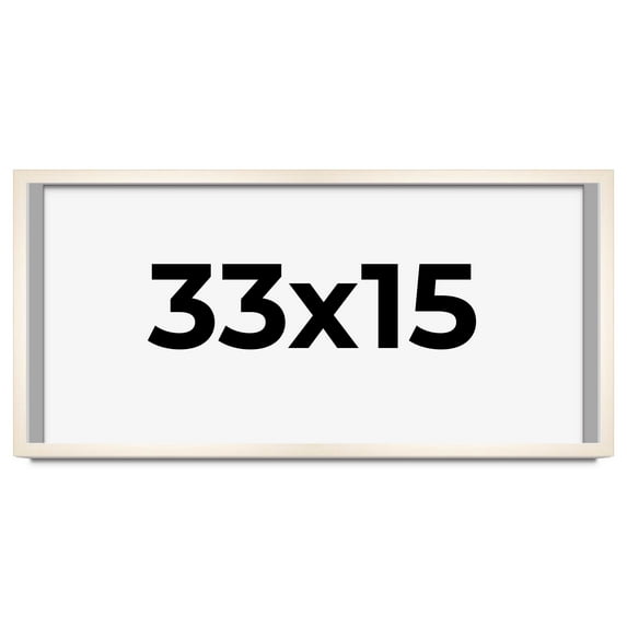 33x15 Frame White Wheat Solid Wood Picture Frame | Moulding Width 0.75 Inches | Interior Depth 0.5