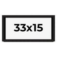 thumbnail image 1 of 33x15 Shadow Box Black Solid Wood Display Picture Frame | 1 Inch Rabbet Depth | | 1.375 Inch, 1 of 4