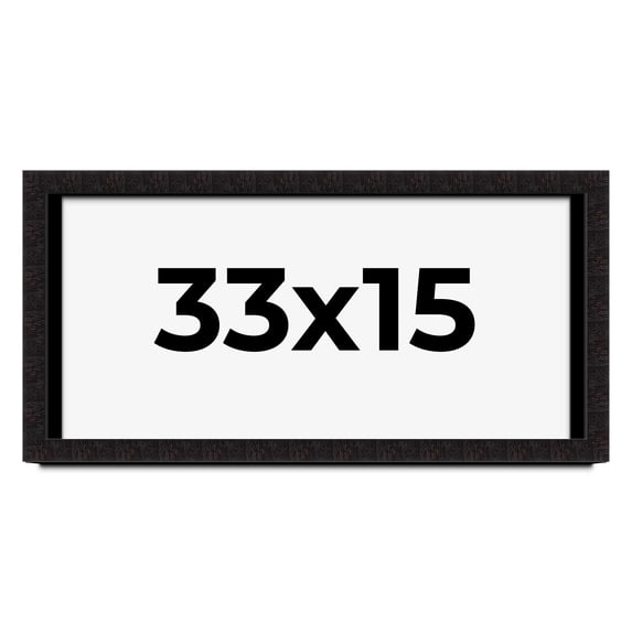 33x15 Shadow Box Black Solid Wood Display Picture Frame | 1 Inch Rabbet Depth | | 1.375 Inch