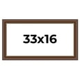 thumbnail image 1 of 33x16 Copper and Brown Real Wood Picture Frame Width 2 inches | Interior Frame Depth 0.5 inches |, 1 of 8