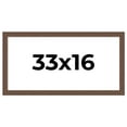 thumbnail image 1 of 33x16 Frame Brown Farmhouse Solid Wood Picture Frame Width 1.5 Inches | Interior Frame Depth 0.5, 1 of 8