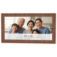 thumbnail image 1 of 33x16 Frame Brown Farmhouse Solid Wood Picture Frame Width 1.5 Inches | Interior Frame Depth 0.5, 1 of 8