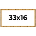 thumbnail image 1 of 33x16 Frame Gold Bamboo Solid Wood Picture Frame | 1 Inch Moulding Width | Interior Frame Depth, 1 of 8