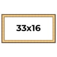 thumbnail image 1 of 33x16 Frame Gold Plein Aire Solid Wood Picture Frame Width 2 Inches | Interior Frame Depth 0.5, 1 of 8