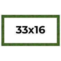 33x16 Frame Green Burl Solid Wood Picture Frame | 1.75 Inches Moulding Width | Interior Frame Depth