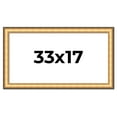 thumbnail image 1 of 33x17 Frame Gold Plein Aire Solid Wood Picture Frame Width 2 Inches | Interior Frame Depth 0.5, 1 of 8