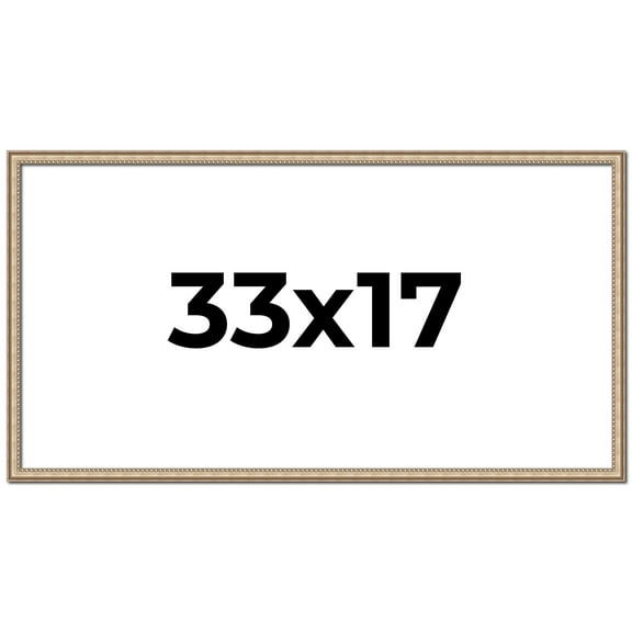 33x17 Frame Silver Real Wood Picture Frame Width 0.75 Inches | Interior Frame Depth 0.5 Inches |