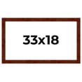 thumbnail image 1 of 33x18 Walnut Brown Veneer Real Wood Picture Frame Width 1.75 inches | Interior Frame Depth 0.5, 1 of 8