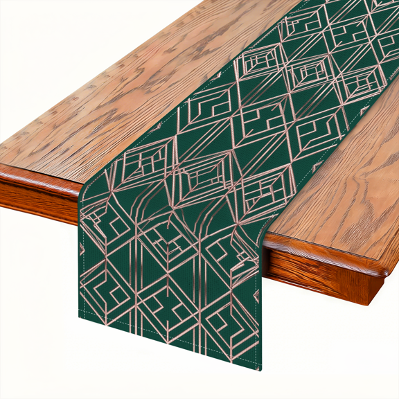 33x183Stunning Geometric Table Runner Elegant Art Deco Modern Dining Table Runner for Elegant Dinner Party Modern Home Decor Family Gathering
