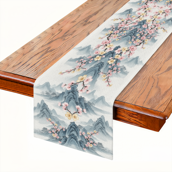 33x183Traditional Chinese Table Runner Elegant Oriental Dining Runner Artistic Floral Table Runner for Home Decor Festive Dining Special Occasions