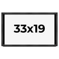 thumbnail image 1 of 33x19 Frame Black Charcoal Grey Wood Textured Picture Frame | 0.75 Inch Moulding Width | Gunmetal, 1 of 8