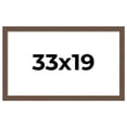 thumbnail image 1 of 33x19 Frame Brown Farmhouse Solid Wood Picture Frame Width 1.5 Inches | Interior Frame Depth 0.5, 1 of 8