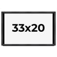 thumbnail image 1 of 33x20 Frame Black Charcoal Grey Wood Textured Picture Frame | 0.75 Inch Moulding Width | Gunmetal, 1 of 8
