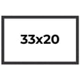 thumbnail image 1 of 33x20 Frame Black Real Wood Picture Frame Width 1.25 Inches | Interior Frame Depth 0.5 Inches |, 1 of 8