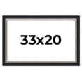 thumbnail image 1 of 33x20 Frame Black Real Wood Picture Frame Width 2.25 Inches | Interior Frame Depth 0.5 Inches |, 1 of 8