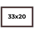 thumbnail image 1 of 33x20 Frame Brown Round Mahogany Solid Wood Picture Frame | 1.625 Inch Moulding Width | with UV, 1 of 8