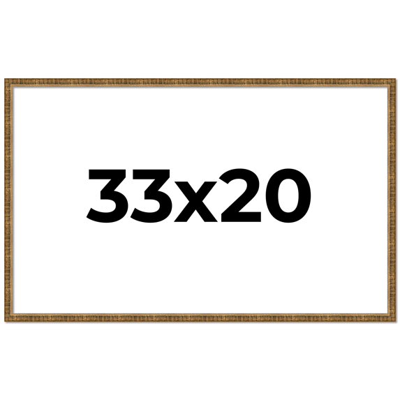33x20 Frame Gold Kingsley Distressed Solid Wood Picture Frame Width 0.75 Inches | Interior Frame
