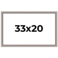 thumbnail image 1 of 33x20 Frame Grey Real Wood Picture Frame Width 1.25 inches | Interior Frame Depth 0.5 inches | Hans, 1 of 8