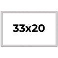 thumbnail image 1 of 33x20 Frame Silver Inner Slope Bevel Picture Frame | 1 Inch Moulding Width | 0.75 Inch Rabbet Depth, 1 of 8
