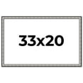 thumbnail image 1 of 33x20 Frame Silver Real Wood Picture Frame Width 1.125 Inches | Interior Frame Depth 0.5 Inches |, 1 of 8