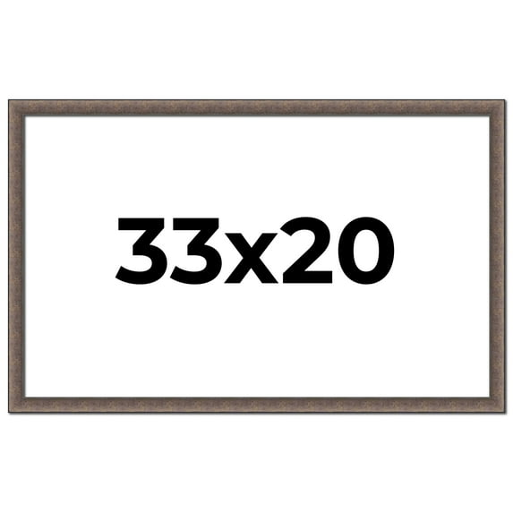 33x20 Frame Silver Real Wood Picture Frame Width 1.25 Inches | Interior Frame Depth 0.5 Inches |
