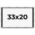 thumbnail image 1 of 33x20 Shadow Box Frame Silver | 1.375 Inches Deep Real Wood Contemporary Shadowbox Display Frame |, 1 of 7