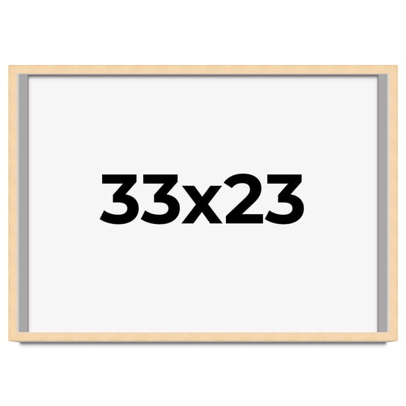 33x23 Frame Beige Real Wood Picture Frame Width 0.75 inches | Interior Frame Depth 0.5 inches |