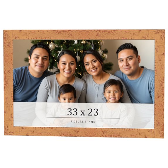 33x23 Frame Beige Real Wood Picture Frame Width 1.25 inches | Interior Frame Depth 0.5 inches |