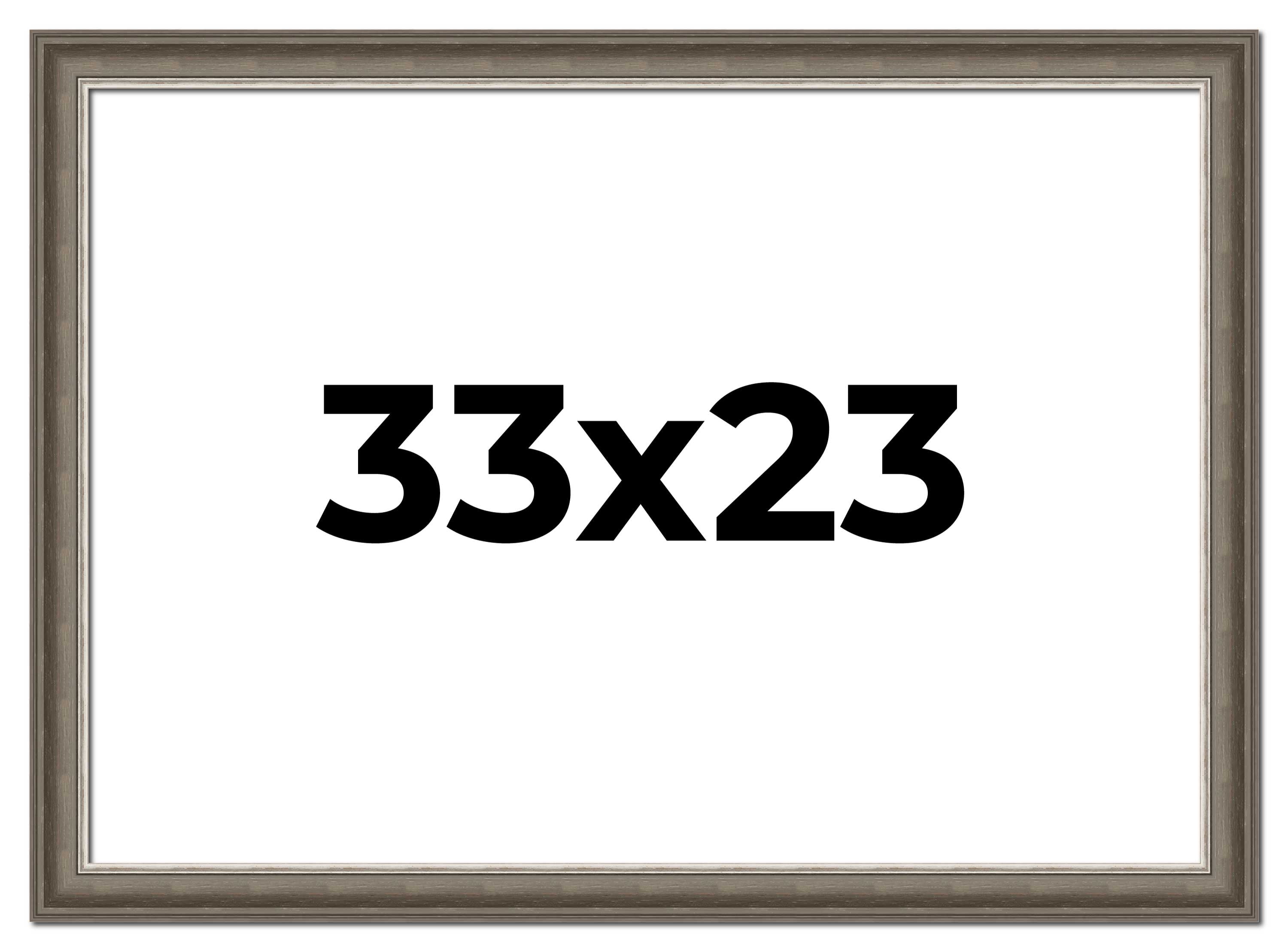 33x23 Frame Brown Solid Wood Picture Frame | 1.75 Inch Moulding Width ...