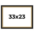 thumbnail image 1 of 33x23 Frame Gold Real Wood Picture Frame Width 2.25 Inches | Interior Frame Depth 0.5 Inches |, 1 of 8