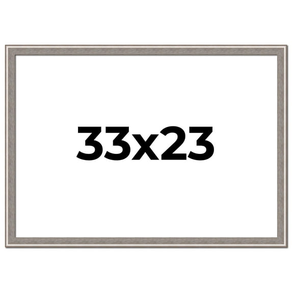 33x23 Frame Grey Real Wood Picture Frame Width 1.25 inches | Interior Frame Depth 0.5 inches | Hans