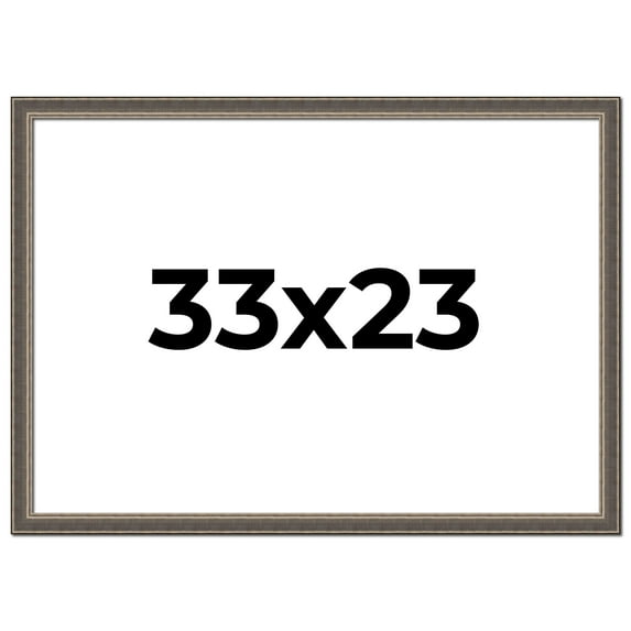 33x23 Frame Silver Real Wood Picture Frame Width 1.25 Inches | Interior Frame Depth 0.5 Inches |