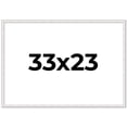thumbnail image 1 of 33x23 Frame White Real Wood Picture Frame Width 0.75 inches | Interior Frame Depth 0.5 inches |, 1 of 8