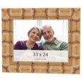 thumbnail image 1 of 33x24 Frame Beige Real Wood Picture Frame Width 3 inches | Interior Frame Depth 0.5 inches |, 1 of 8