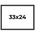 thumbnail image 1 of 33x24 Frame Black Real Wood Picture Frame Width 1.25 Inches | Interior Frame Depth 0.5 Inches |, 1 of 8