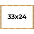 thumbnail image 1 of 33x24 Frame Gold Bamboo Solid Wood Picture Frame | 1 Inch Moulding Width | Interior Frame Depth, 1 of 8