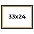 thumbnail image 1 of 33x24 Frame Gold Real Wood Picture Frame Width 2.25 Inches | Interior Frame Depth 0.5 Inches |, 1 of 8