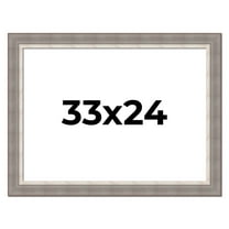 33x24 Frame Grey Real Wood Picture Frame Width 2.75 Inches | Interior Frame Depth 0.5 Inches |