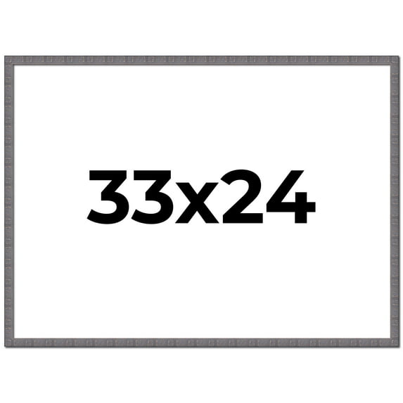 33x24 Frame Slate Blue Distressed Rustic Solid Wood Picture Frame | 0.75 Inch Moulding Width |