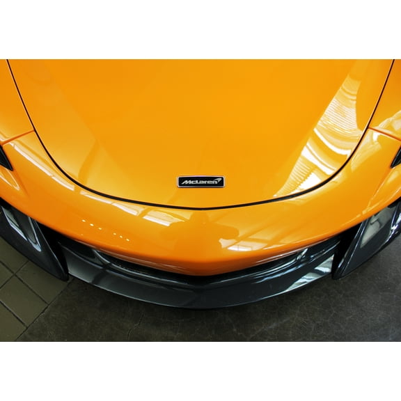33x24 in Photographic Print Poster Mclaren Hood Yellow Cars Background Car Speed