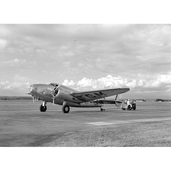 33x24in Photo Paper Lockheed Super Electra CF-TCM of Trans-Canada Air Lines at Vancouver 1940