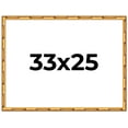 thumbnail image 1 of 33x25 Frame Gold Bamboo Solid Wood Picture Frame | 1 Inch Moulding Width | Interior Frame Depth, 1 of 8