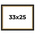 thumbnail image 1 of 33x25 Frame Gold Real Wood Picture Frame Width 2.25 Inches | Interior Frame Depth 0.5 Inches |, 1 of 8