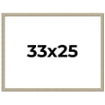 thumbnail image 1 of 33x25 Frame Grey Solid Wood Picture Frame Width 1 Inches | Interior Frame Depth 0.5 Inches |, 1 of 8