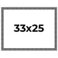 thumbnail image 1 of 33x25 Frame Silver Black Rustic Sonoma Solid Wood Picture Frame | 1.5 Inch Moulding Width |, 1 of 8