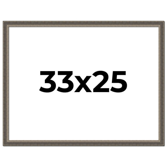 33x25 Frame Silver Real Wood Picture Frame Width 1.25 Inches | Interior Frame Depth 0.5 Inches |