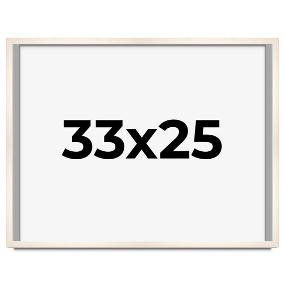 33x25 Frame White Wheat Solid Wood Picture Frame | Moulding Width 0.75 Inches | Interior Depth 0.5